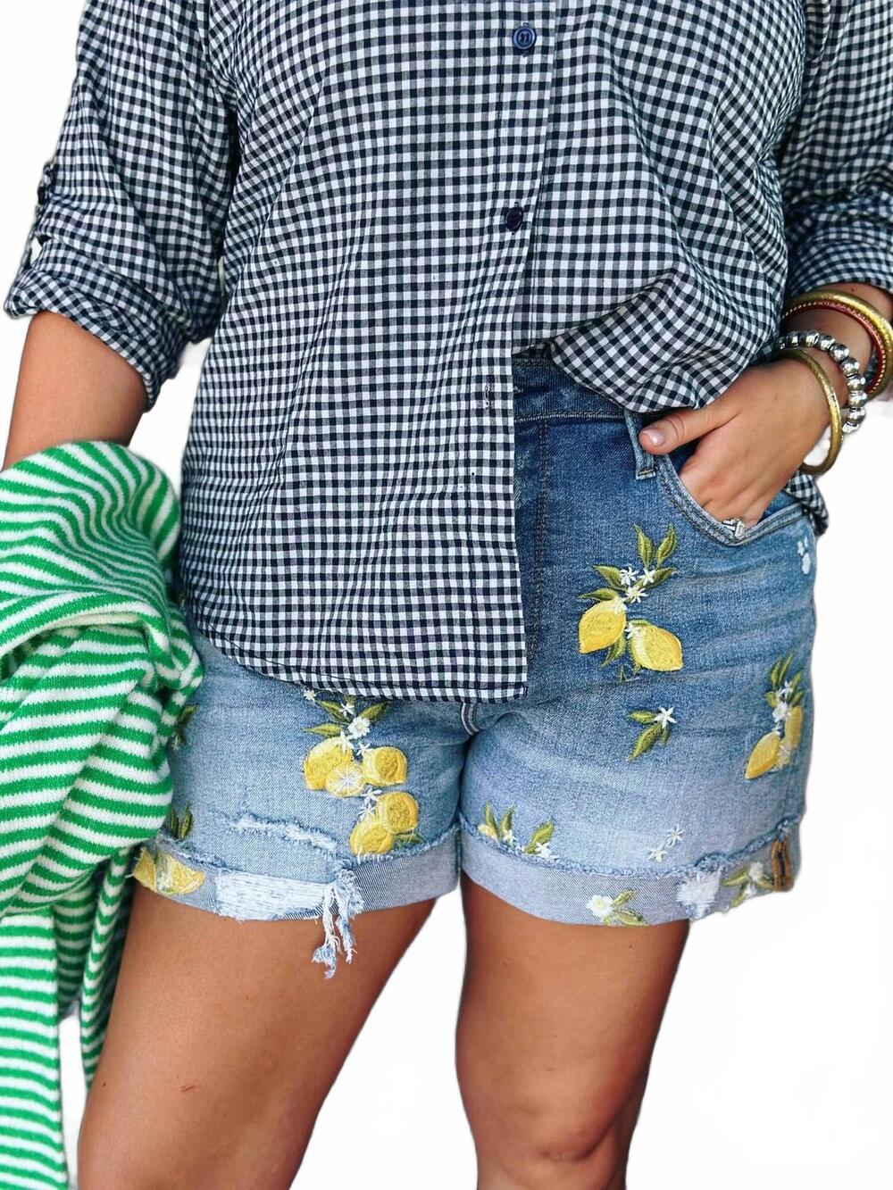 NEW DRIFTWOOD frannie shorts in limoncello